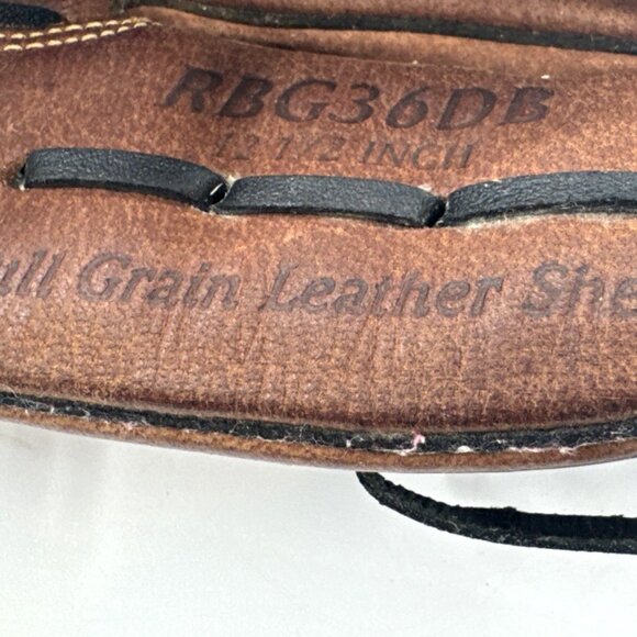 Rawlings Leather Baseball Glove Brown Basket Web RHT RBG36DB Right Hand Throw - Picture 6 of 12